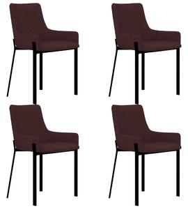 Jídelní židle Deltona - 4 ks - textil | vínové