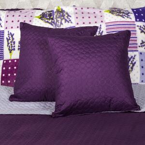 Přehoz na postel Doubleface fialová/světle fialová, 220 x 240 cm, 2x 40 x 40 cm