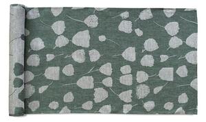 Bavlněný běhoun Bouquet Linen Green 150 x 45 cm