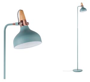 Paulmann 79654 Neordic Juna, stojací lampa v kombinaci mědi, dřeva a světle zelené, 1x20W E27, výška 158cm