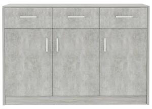 Příborník Jimmy - dřevotříska | betonově šedý - 110 x 34 x 75 cm