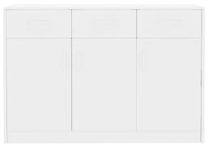 Příborník Jimmy - dřevotříska | bílý s vysokým leskem - 110 x 34 x 75 cm
