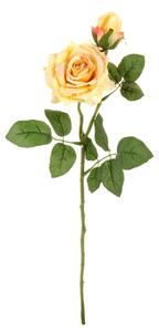 Umělá květina Růže žlutá, 46 cm