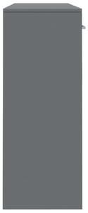 Příborník Jimmy - dřevotříska | šedý s vysokým leskem - 110 x 34 x 75 cm