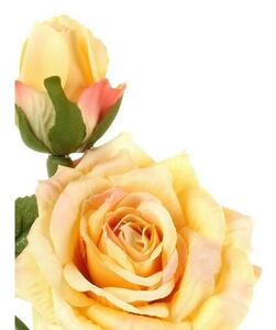 Umělá květina Růže žlutá, 46 cm