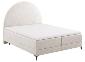 Béžová čalouněná dvoulůžková postel boxspring Cosmopolitan Design Sunrise 160 x 200 cm