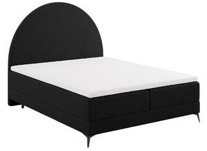 Černá čalouněná dvoulůžková postel boxspring Cosmopolitan Design Sunrise 180 x 200 cm