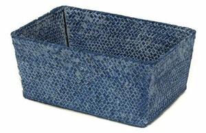 Compactor Úložný košík Compactor KITO - ručně pletený, 30 x 20 x 13 cm, modrý " Jeans"