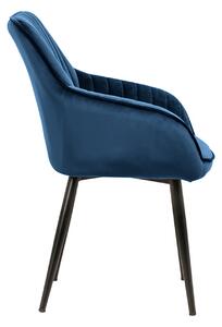Jídelní židle Trin, samet, královská modrá