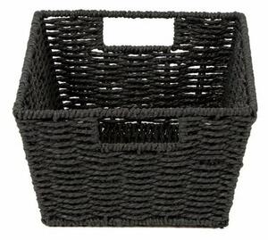 Compactor Ručně pletený košík ETNA, 31 x 24 x 14 cm, černá