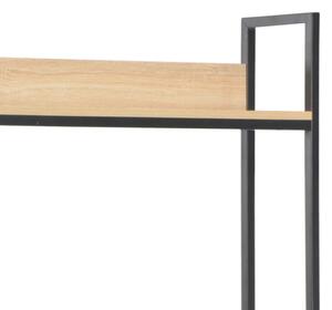 PC stůl Miami s poličkou | černý/dub - 120 x 60 x 138 cm