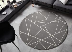 Šedý koberec Ragami Velvet, ø 140 cm