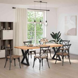 VidaXL Nohy k jídelnímu stolu 2 ks ocel 80 x (72-73,3) cm ocel [4012729] Barva: Černá