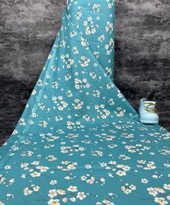 Ervi povlak na polštář bavlněný Třešňový květ na tyrkysovým