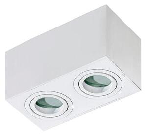 Azzardo AZ2823 přisazené stropní bodové svítidlo Brant 2 Square 2x50W | GU10 | IP44 - bílá