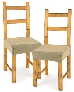 Multielastický potah na sedák na židli Comfort béžová, 40 - 50 cm, sada 2 ks