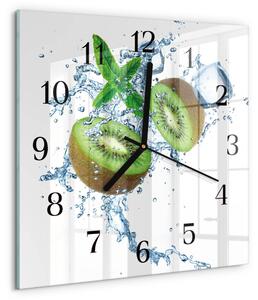 Skleněné hodiny na stěnu Kiwi zskc-30x30-00183542