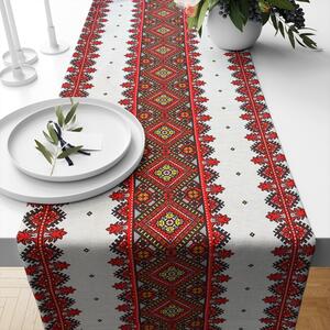 Ervi bavlněný běhoun na stůl - tradyční výšivka Karpat print
