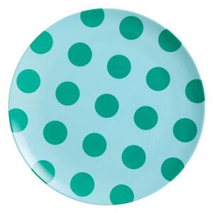 Melaminový talířek Mint Green Dots 20,5 cm