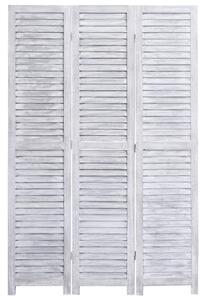 3dílný paraván šedý 105 x 165 cm dřevo