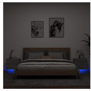 VidaXL Nástěnné noční stolky s LED osvětlením 2 ks šedé sonoma