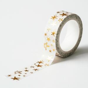 Papírová lepicí páska Zlaté hvězdičky