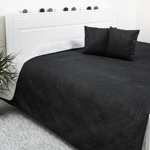 Přehoz na postel Doubleface bílá/černá, 220 x 240 cm, 40 x 40 cm