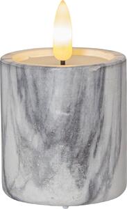 Svíčka LED Flamme Marble Grey - Set 2 ks