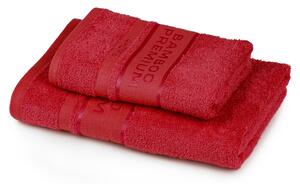 Sada Bamboo Premium osuška a ručník červená, 70 x 140 cm, 50 x 100 cm