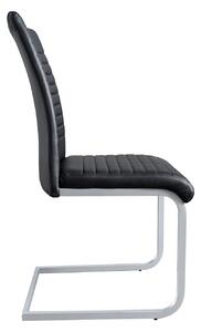 Konferenční židle Xios, chrom, černá