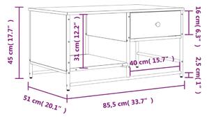 VidaXL Konferenční stolek kouřový dub 85,5x51x45 cm kompozitní dřevo