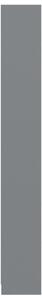 Knihovna Ross - 5 polic - šedá | 40x24x175 cm
