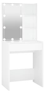 VidaXL Toaletní stolek s LED bílý 60x40x140cm