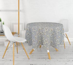 Ervi bavlněný ubrus na stůl kulatý - Třešňový květ