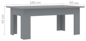 Konferenční stolek Bonds - šedý | 100x60x42 cm