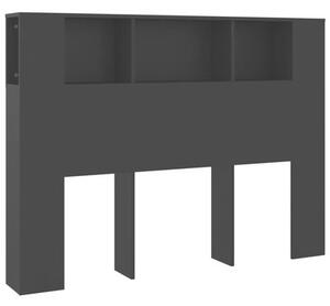 VidaXL Čelo postele s úložným prostorem černé 140 x 18,5 x 104,5 cm
