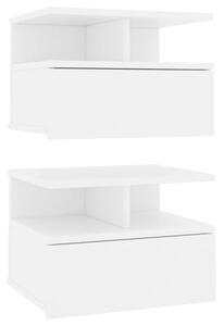 VidaXL Nástěnné noční stolky 2 ks bílé 40 x 31 x 27 cm dřevotříska