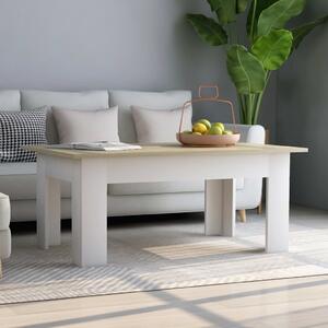 Konferenční stolek Bonds - bílý a dub sonoma | 100x60x42 cm