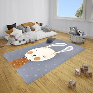 Šedý dětský koberec 150x80 cm Bunny Polly - Hanse Home