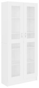 VidaXL Prosklená skříň bílá 82,5 x 30,5 x 185,5 cm dřevotříska