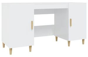 VidaXL Psací stůl bílý s vysokým leskem 140x50x75 cm kompozitní dřevo