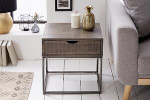 Noční stolek IRONIC 45 cm - šedá