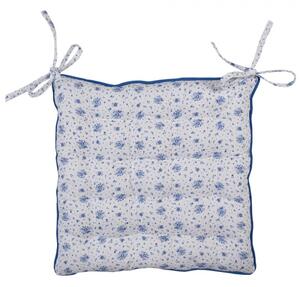 Podsedák s výplní s motivem modrých růží Blue Rose Blooming – 40x40x4 cm