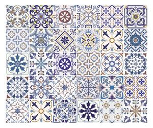 Sada 30 nástěnných samolepek Ambiance Tiles Azulejos Riviera, 10 x 10 cm
