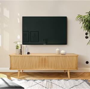 TV stolek v dekoru dubu v přírodní barvě 138x50 cm Rove – Woodman