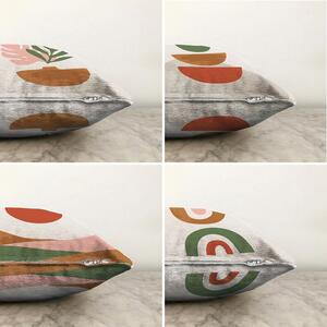 Sada 4 povlaků na polštáře Minimalist Cushion Covers Succulent, 55 x 55 cm