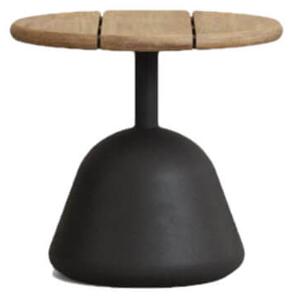 Zahradní konferenční stolek aura Ø 43 cm přírodní/černý