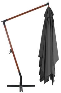 Konzolový slunečník s dřevěnou tyčí Chico - O 400 x 300 cm | antracitový