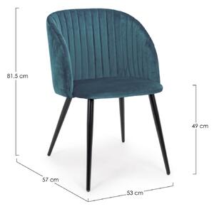 Jídelní židle eneque samet modrá
