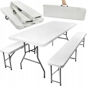 Malatec 3257 Pivní set plastový skládací 180cm bílá
